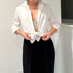 Vintage, European Summer Inspired White Button Up